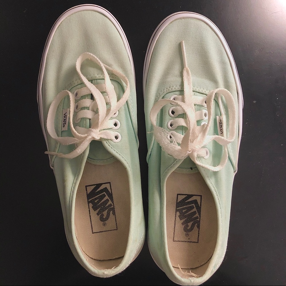 mint light blue/green vans